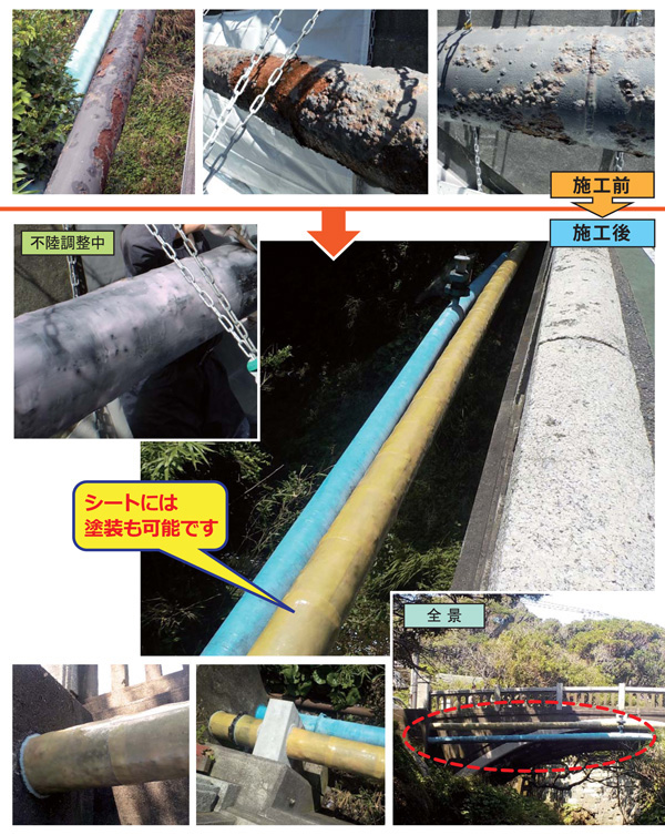 圧力管渠(露出部) 延命化工事